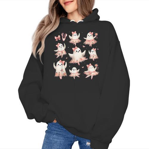 Ballet Ghost Ballet Dancer Spooky Dance Teacher Halloween Women's Hoodie - teacherstshirts.com UK