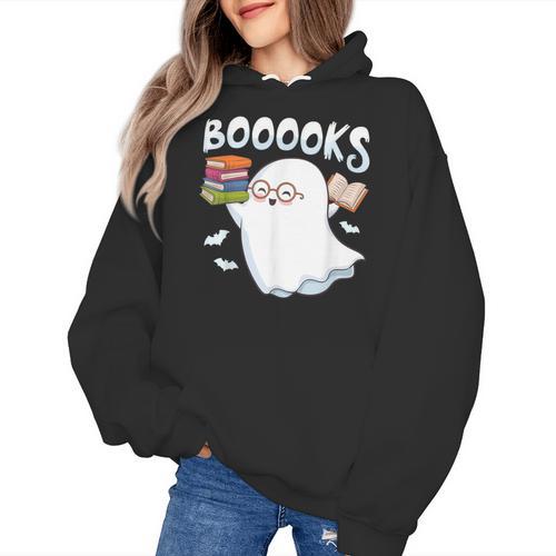 Books Halloween Librarian Teacher Reader Reading Book Lover Women's Hoodie - teacherstshirts.com AU