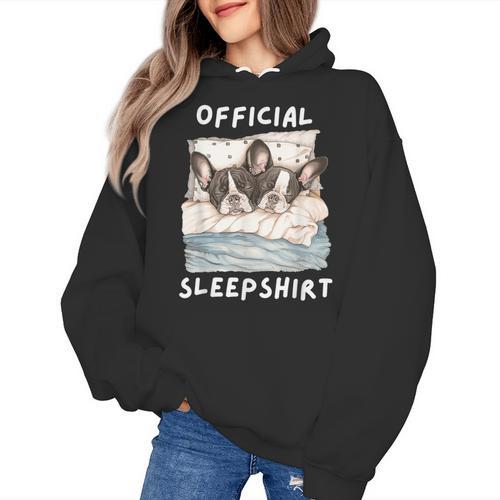 Boston Terrier Dog Official Sleepshirt Pajamas Nightgown Men Women Girls Kids Women's Hoodie - Bostonterriersmerch.com