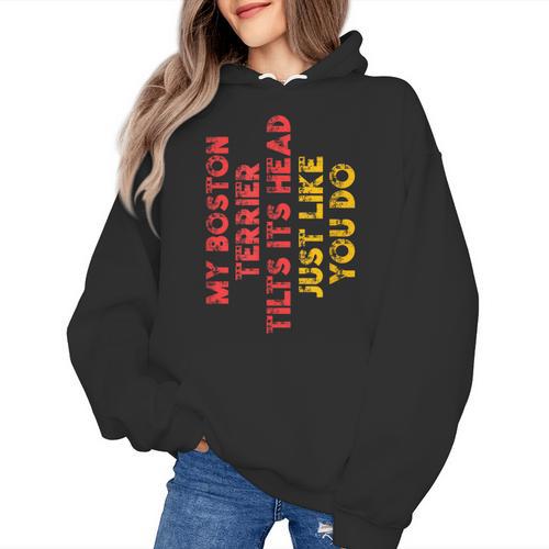 Boston Terrier Mom Dad Dog Lover Owner Women Men Women's Hoodie - Bostonterriersmerch.com