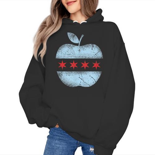 Chicago Flag Teacher School Cute Women's Hoodie - teacherstshirts.com