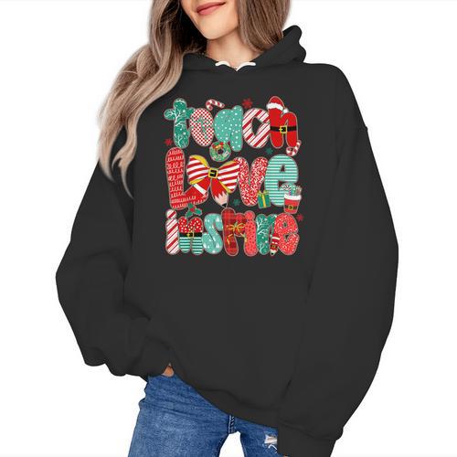 Christmas Coquette Bow Teacher Teach Love Inspire Women's Hoodie - teacherstshirts.com AU