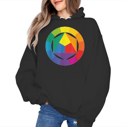 Color Wheel Palette Shirt Artist Painter Art Teacher Tshirt Women's Hoodie - teacherstshirts.com CA