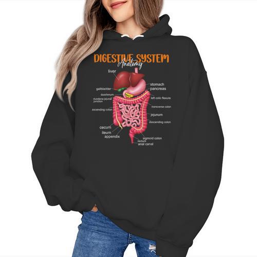 Digestive System Anatomy Anatomical Biology Teacher Women's Hoodie - teacherstshirts.com UK