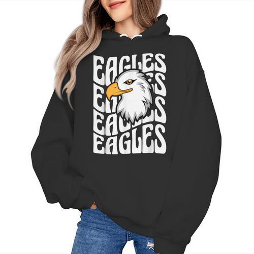Eagles School Sports Fan Team Spirit Teacher Parent Student Women's Hoodie - teacherstshirts.com AU
