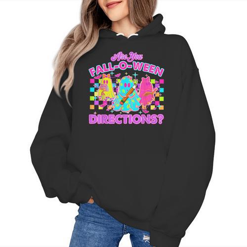 Are You Fall-O-Ween Directions Teacher Ghost Halloween Women's Hoodie - teacherstshirts.com AU
