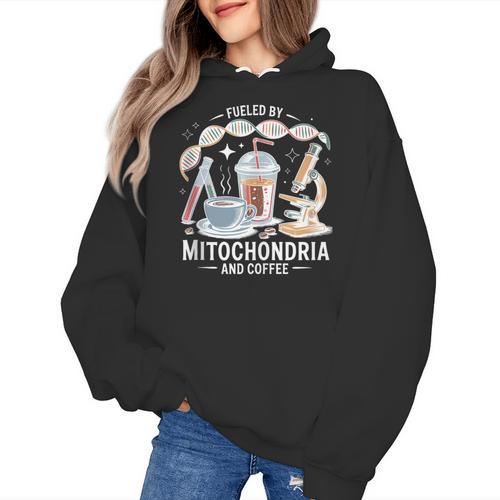 Fueled By Mitochondria Coffee Science Teacher Student Women's Hoodie - teacherstshirts.com AU