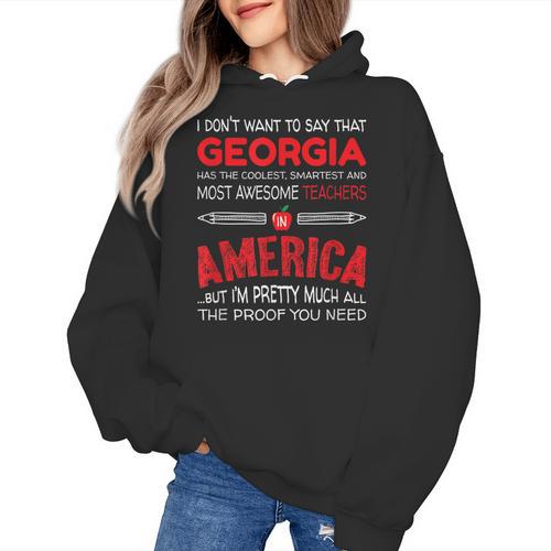 Georgia Teachers Classroom Tshirt Women's Hoodie - teacherstshirts.com UK