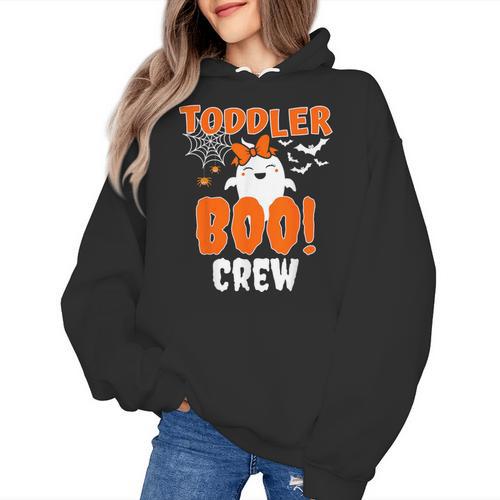 Girl Toddler Boo Crew Daycare Teacher Halloween Party Women's Hoodie - teacherstshirts.com CA