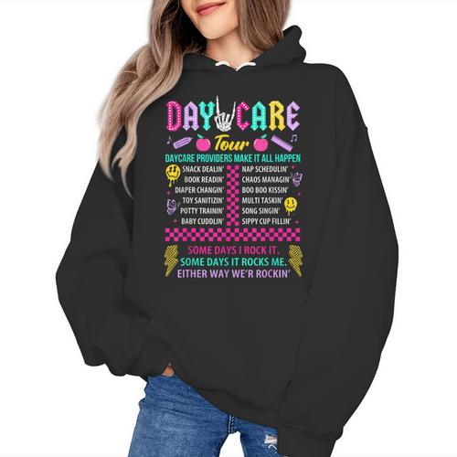 Groovy Day Care Some Days I Rock It Day Care Teacher Life Women's Hoodie - teacherstshirts.com