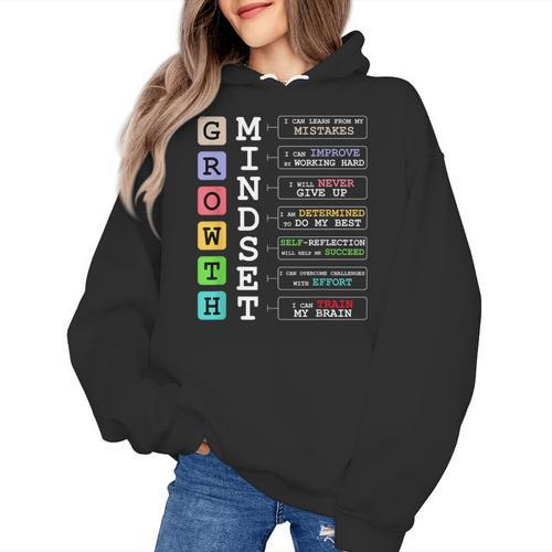 Growth Mindset Shirt Positive School Classroom Teacher Women's Hoodie - teacherstshirts.com DE