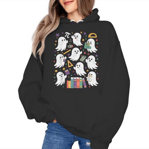 Halloween Math Teacher Ghost Math Teacher Spooky Halloween Women's Hoodie - teacherstshirts.com DE