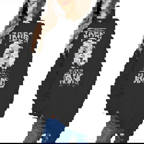 Halloween Teacher Tshirts Zombie Teachers Love Brains Women&#x27;s Hoodie - teacherstshirts.com