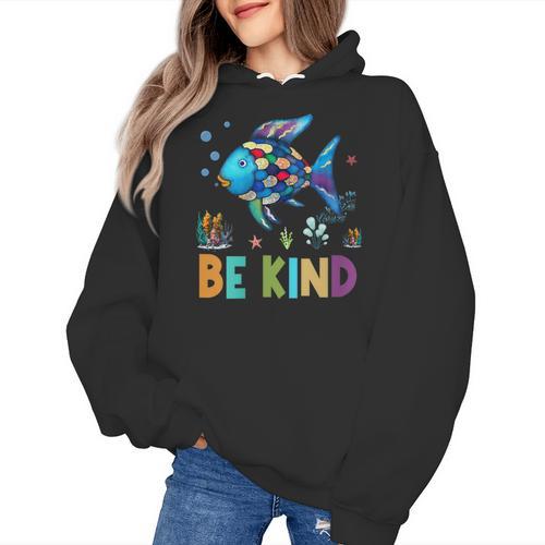 Happy First Day Of School Fish Rainbows Teacher Be Kind Women's Hoodie - teacherstshirts.com