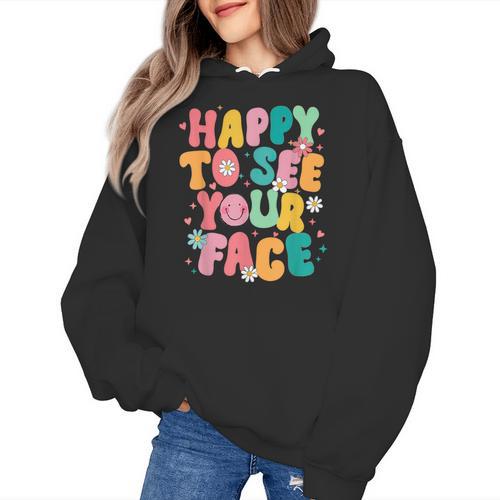 Happy To See Your Face Teacher Disco Ball Back To School Women's Hoodie - teacherstshirts.com DE
