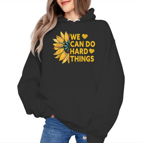 We Can Do Hard Things Kids Teacher Back To School Women's Hoodie - teacherstshirts.com CA