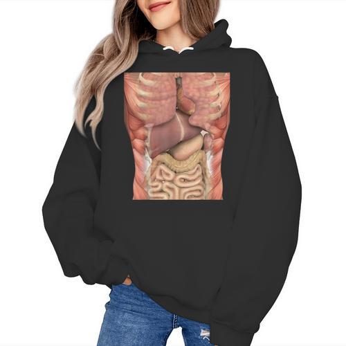 Human Muscles Organs Scary Anatomy Teacher Halloween Costume Women's Hoodie - teacherstshirts.com DE