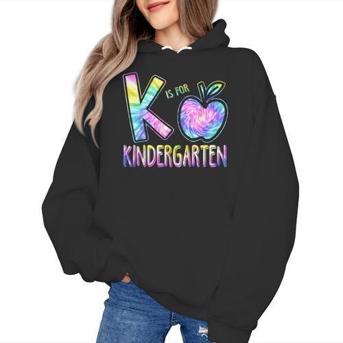 K Is For Kindergarten Teacher Tie Dye Back To School Kinder Women's Hoodie - teacherstshirts.com CA
