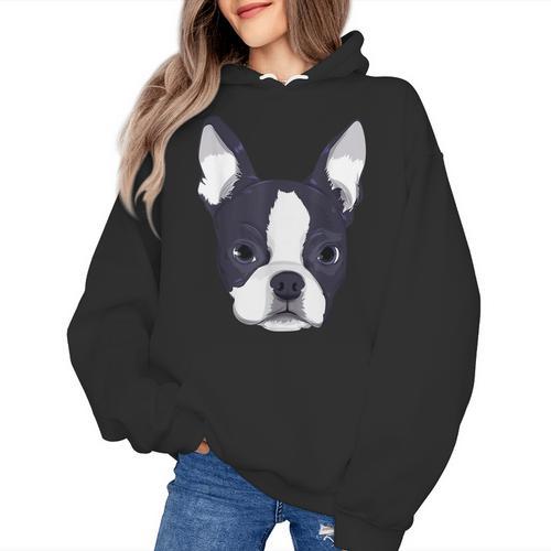 Kids Boston Terrier Dog For Women And Girls Women's Hoodie - Bostonterriersmerch.com