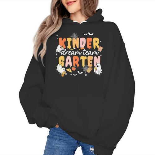 Kindergarten Dream Ghost Team Fall Halloween Spooky Teachers Women's Hoodie - teacherstshirts.com AU