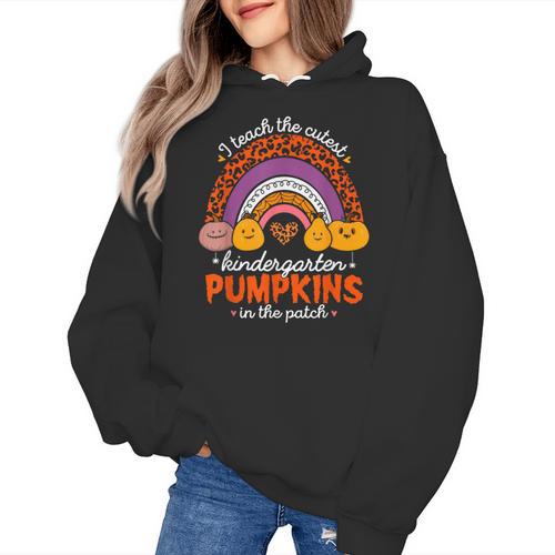 Kindergarten Teacher Pumpkin Patch Cute Women's Hoodie - teacherstshirts.com AU