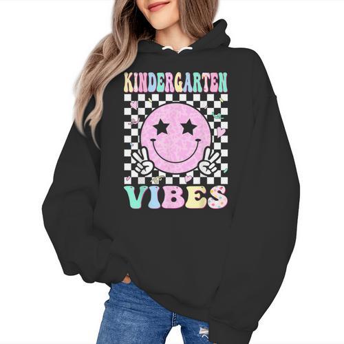 Kindergarten Vibes First Day Of School Kindergarten Teacher Women's Hoodie - teacherstshirts.com AU