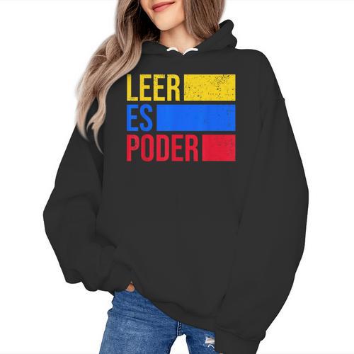 Leer Es Poder Colombian Spanish Teacher Maestra Colombia Women's Hoodie - teacherstshirts.com
