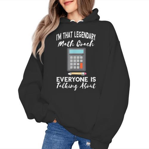 Legendary Math Coach Mathematics Calculator Math Teacher Women's Hoodie - teacherstshirts.com CA