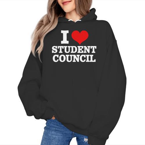 I Love Student Council Student Teacher Women's Hoodie - teacherstshirts.com CA
