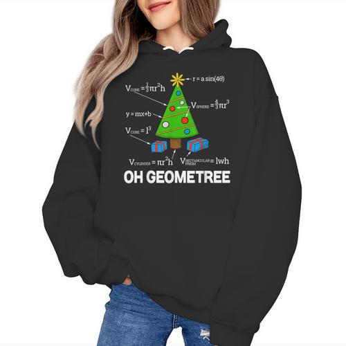Math Geometry Christmas Tree Geometree Teacher Women's Hoodie - teacherstshirts.com AU