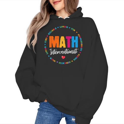 Math Interventionist Teacher Coach Squad Mathematics STEM Women's Hoodie - teacherstshirts.com AU