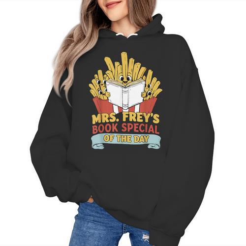 Mrs Frey Book Special Reading Elementary Teacher Women's Hoodie - teacherstshirts.com AU