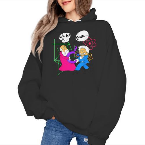 Nerdy Pythagoras Fighting Over C Squared Math Teacher Women's Hoodie - teacherstshirts.com
