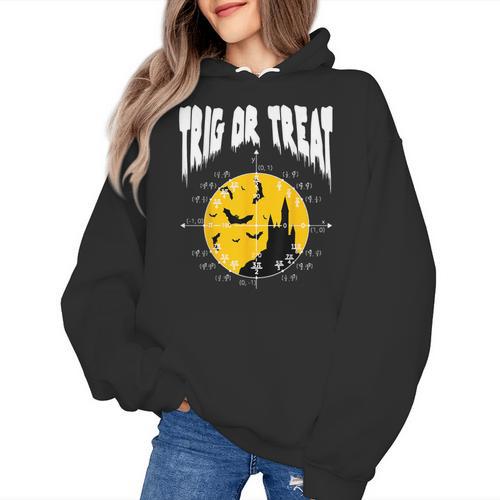 Nerdy Trig Or Treat Halloween Costume Math Teacher Women's Hoodie - teacherstshirts.com DE