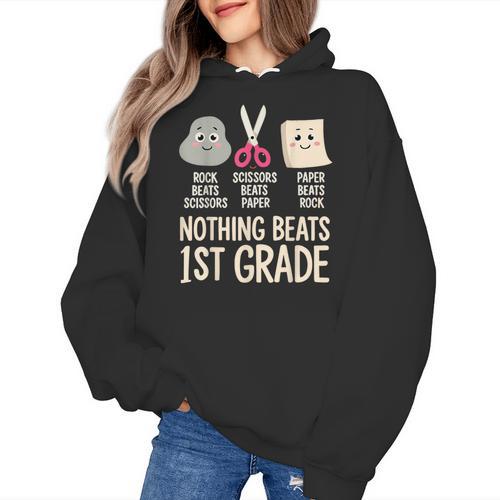 Nothing Beats 1st Grade Back To School Kids Teachers Women's Hoodie - teacherstshirts.com DE