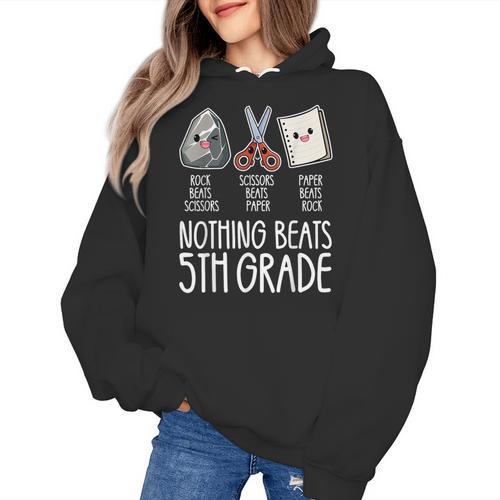 Nothing Beats 5th Grade Back To School Kids Teachers Women's Hoodie - teacherstshirts.com DE