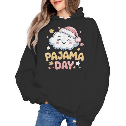 Pajama Day School Spirit Week Fun Cloud Teacher Women's Hoodie - teacherstshirts.com UK