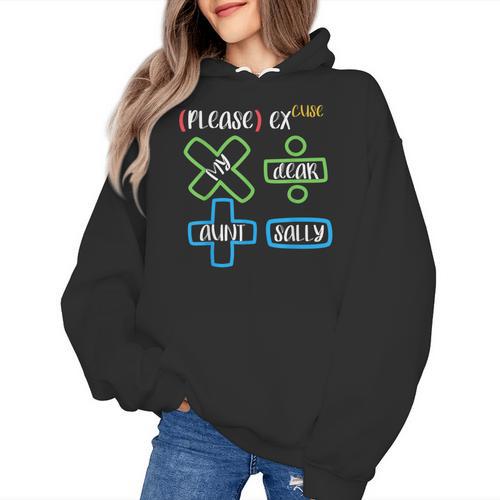 PEMDAS Please Excuse My Dear Aunt Sally Math Teacher Women's Hoodie - teacherstshirts.com AU