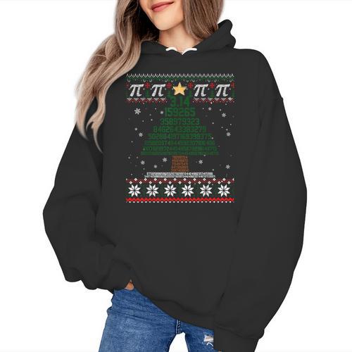 Pi Tree Christmas Math Teacher Ugly Sweater Men Women Kids Women's Hoodie - teacherstshirts.com DE
