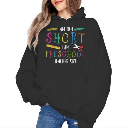 Preschool Teacher Short Pre-K Teacher Women's Hoodie - teacherstshirts.com