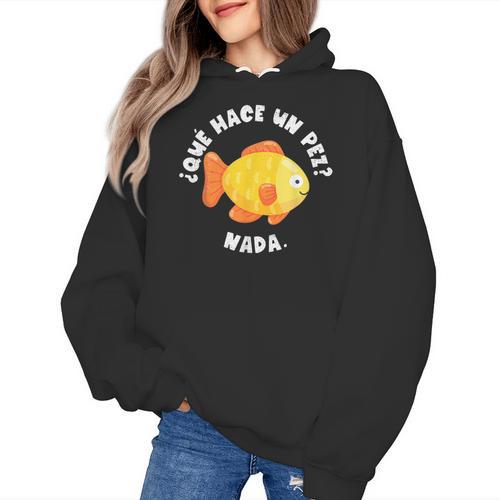 Que Hace Un Pez Nada Spanish Teacher Bilingual Teacher Dual Women's Hoodie - teacherstshirts.com DE