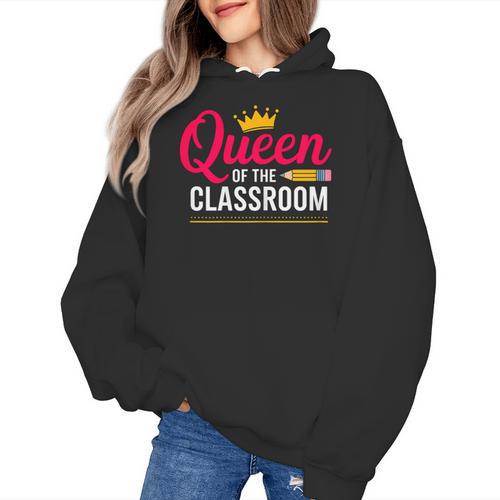 Queen Of The Classroom Teacher Women's Hoodie - teacherstshirts.com CA