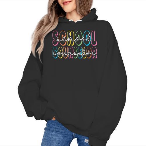 Retro School Counselor Counseling Teacher Appreciation Women's Hoodie - teacherstshirts.com AU