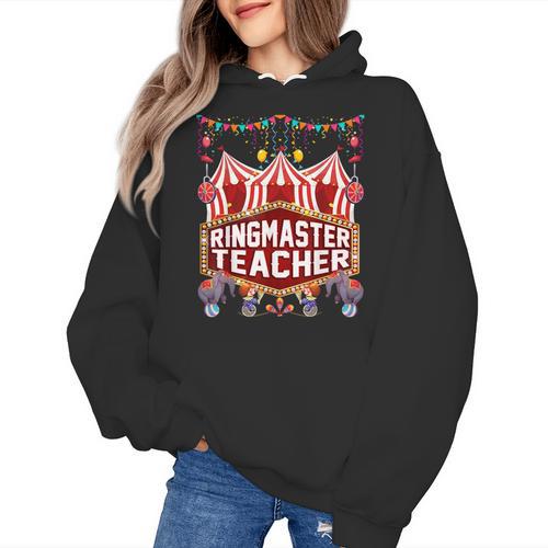 Ringmaster Teacher Costume – Carnival Birthday Style Women's Hoodie - teacherstshirts.com UK