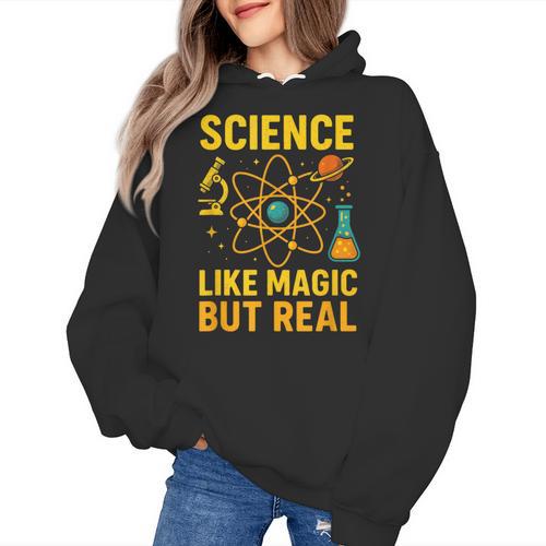 Science Like Magic But Real Nerdy Teacher Women's Hoodie - teacherstshirts.com AU