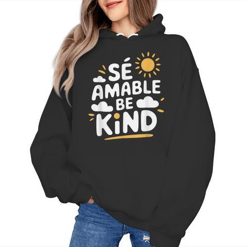 SÉ AMABLE Be Kind Bilingual Teacher Maestra Spanish Teacher Women's Hoodie - teacherstshirts.com AU