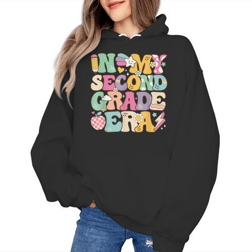 In My Second Grade Era Girl Back To School 2nd Grade Teacher Women's Hoodie - teacherstshirts.com AU