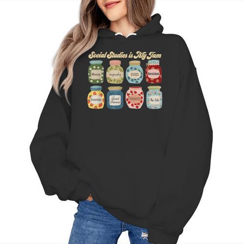 Social Studies Is My Jam History Teacher Back To School Women's Hoodie - teacherstshirts.com UK