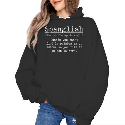 Spanglish Definition Spanish Teacher Bilingual Maestra Women's Hoodie - teacherstshirts.com AU