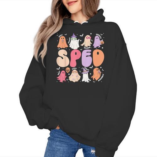 Special Education Teacher Ghosts Halloween SPED Teacher Women's Hoodie - teacherstshirts.com CA